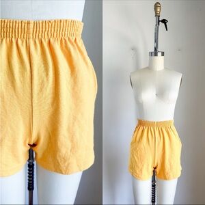 ⭐️3/$30⭐️ (bundle deal) Vintage 1980s Sunflower Yellow Running Shorts / S